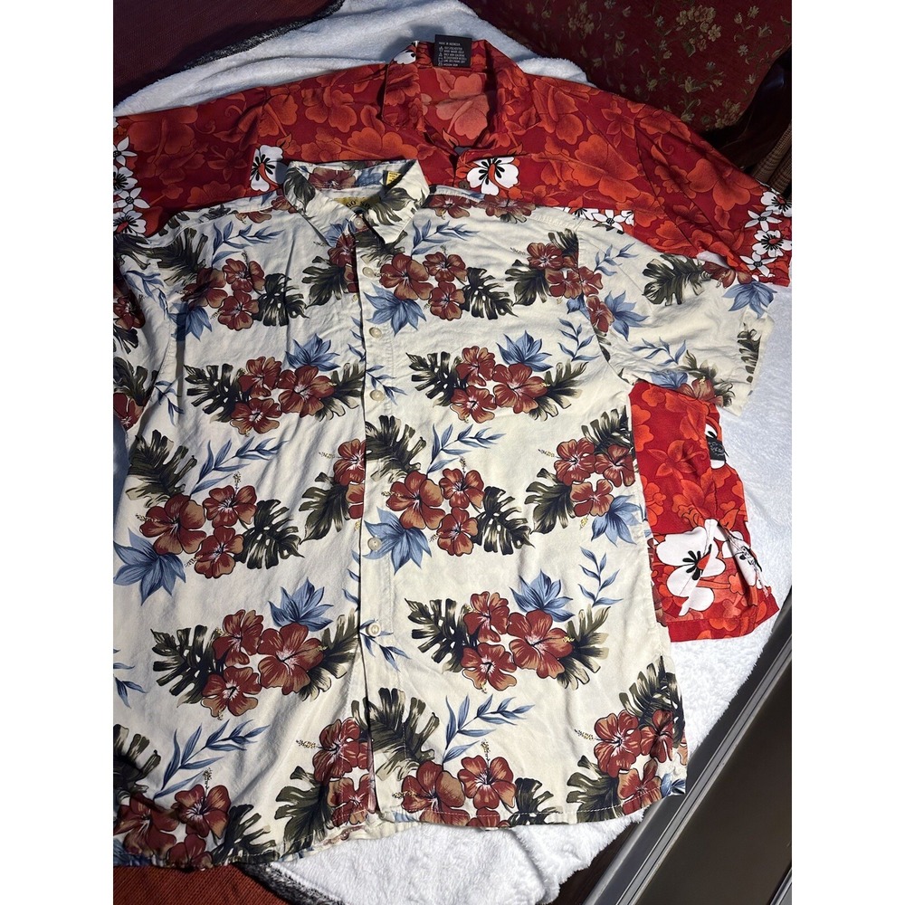 2 Floral Unisex Hawaiian shirts large. Ringo Sport And VLVWA